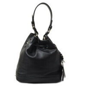 Prada Soft leather Bag Bucket Drawstring black Calf